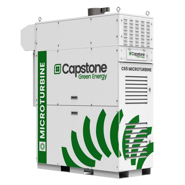 Plynová mikroturbína Capstone C65 a C65 ICHP - Zemný plyn